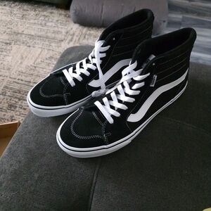 Vans Black and White High-Top Sneakers